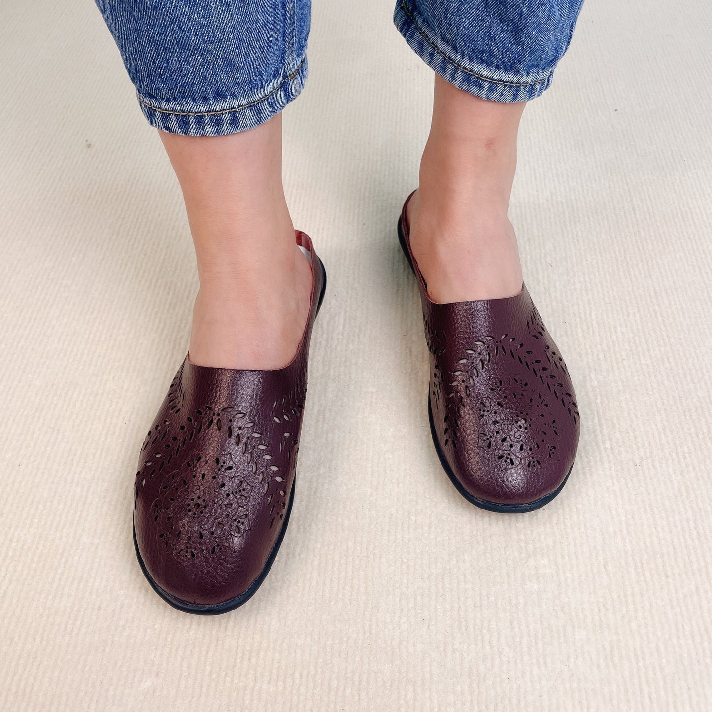 Χαλαρές παντόφλες με λουλούδια για όλους τους τύπους ποδιών - LT