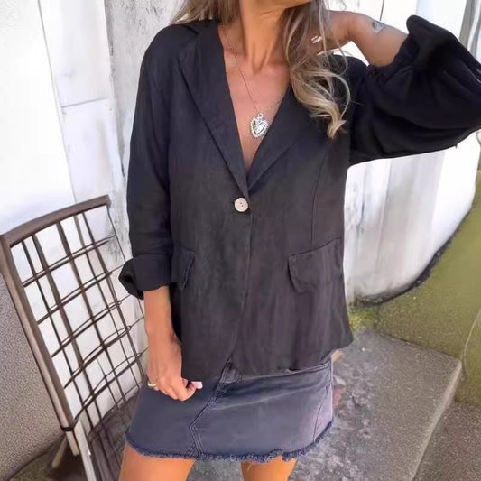 Ελαφρύ γυναικείο καλοκαιρινό μπουφάν από βαμβάκι