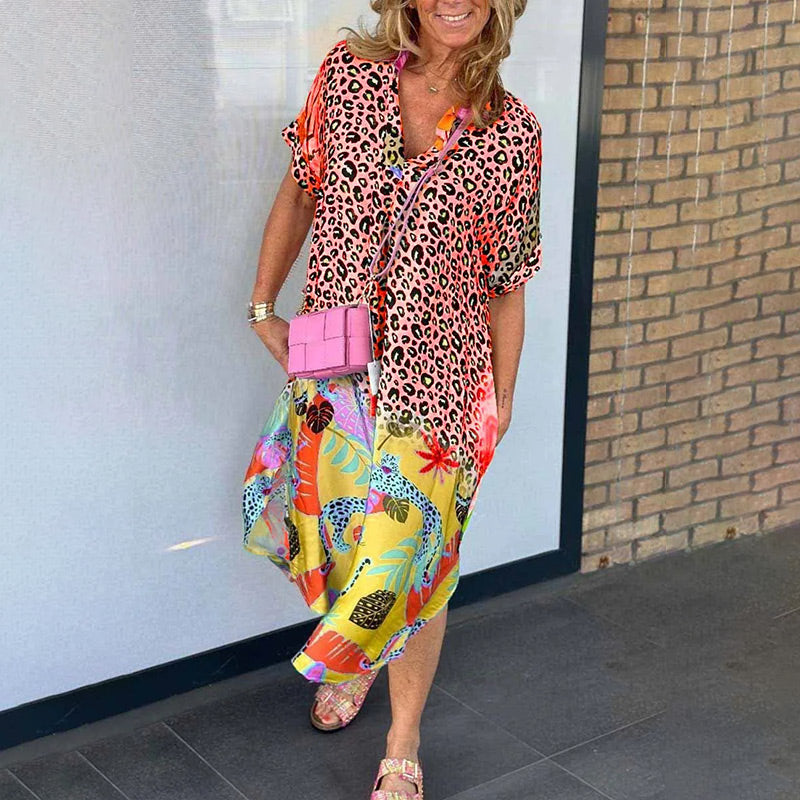 Καλοκαιρινό, αέρινο φόρεμα με výstrihom do V-SK