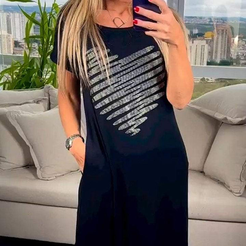 Ilga suknelė su skeltukais šonuose-LT