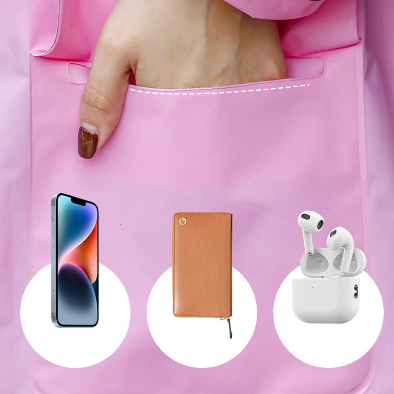 🌧️ Επαναχρησιμοποιήσιμο αδιάβροχο με μάσκα (μοντέλο ενηλίκων)