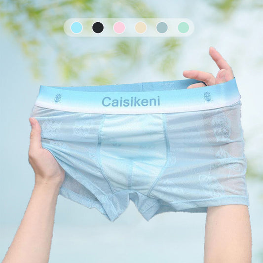🎁Compre 1 y obtenga 2 gratis🎁 Calzoncillos tipo boxer refrescentes y transpirables para hombre concintura elástica-ES