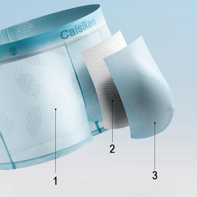 🎁Compre 1 y obtenga 2 gratis🎁 Calzoncillos tipo boxer refrescentes y transpirables para hombre concintura elástica-ES