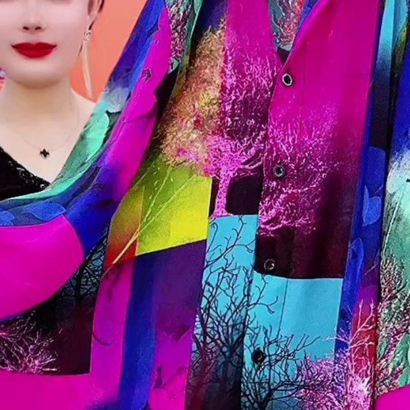 🔥Προσφορές 🔥 Μεσαίο πουκάμισο για γυναίκες μέσης ηλικίας-GR