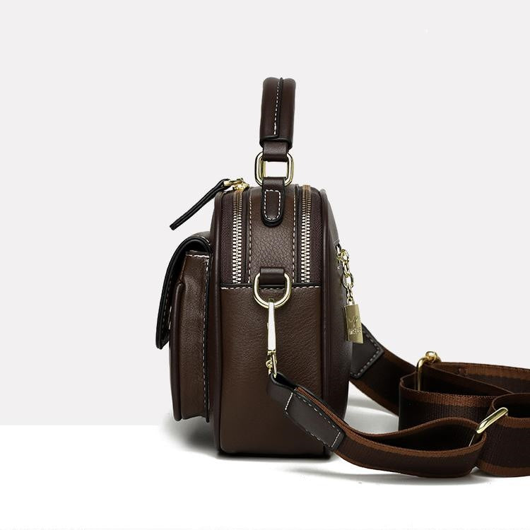 【🎊Νέα προϊόντα 30% έκπτωση】👜Κομψή τσάντα χιαστί δόστρος με φαρδύ λουράκη-GR