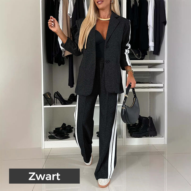 Γυναικείο σετ 2 τεμαχίων casual μπουφάν και φόρμας-LT