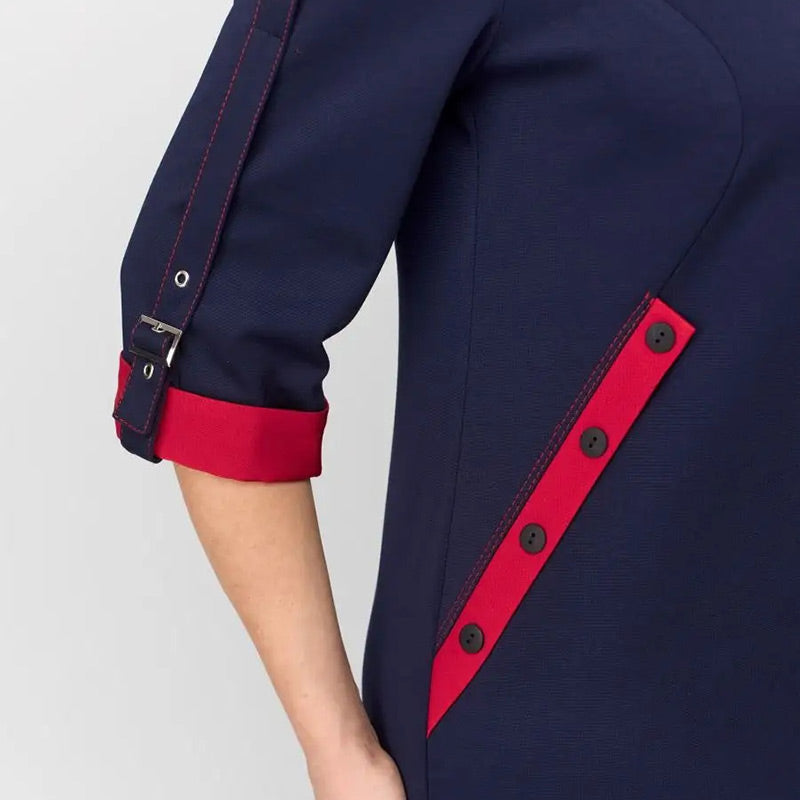 Dámske módne šaty vyššej kategórie s bočným zipsom-SK