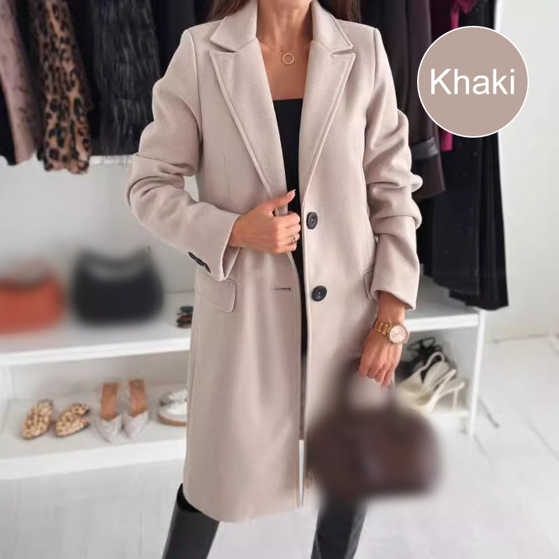 🔥Καυτά μοντέλα για το φθινόπωρο και τον χειμώνα🔥, κομψό γυναικείο μακρύ μπουφάν με ραφή - LT