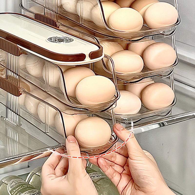 🥚🥚Καθαρός οργανωτής κουζίνας για την μπροστινή πόρτα του ψυγείου-GR