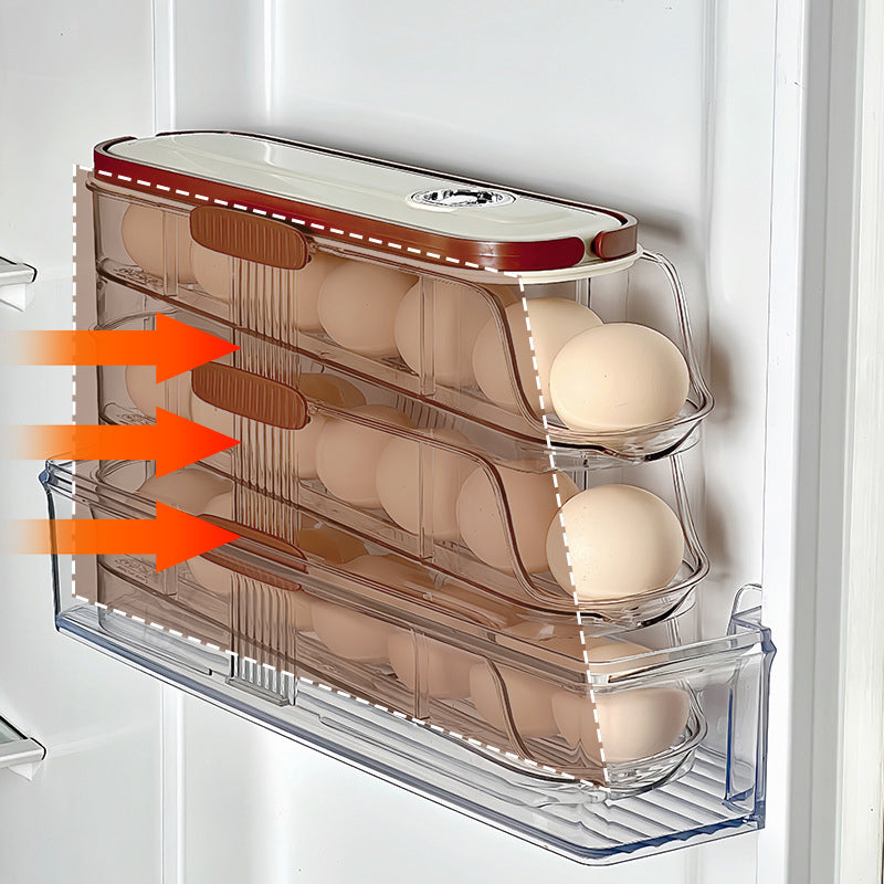 🥚🥚Καθαρός οργανωτής κουζίνας για την μπροστινή πόρτα του ψυγείου-GR