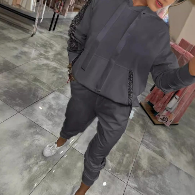 🌷Νέα προϊόντα το φθινόπωρο✨Γυναικείο τοπ με κουκούλα και παντελόνι σετ 2 τεμαχίων - GR