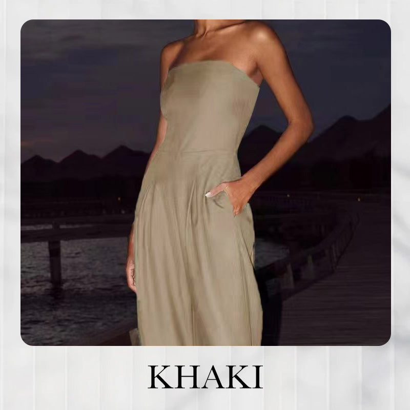 【S-XL】👗Γυναικείο πουλόβερ χωρίς τιράντες με τσέπες-LT