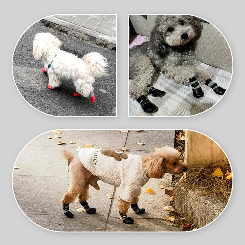 🐶2 poros neslystančių vandeniui atsparių šunų kojinių-LT