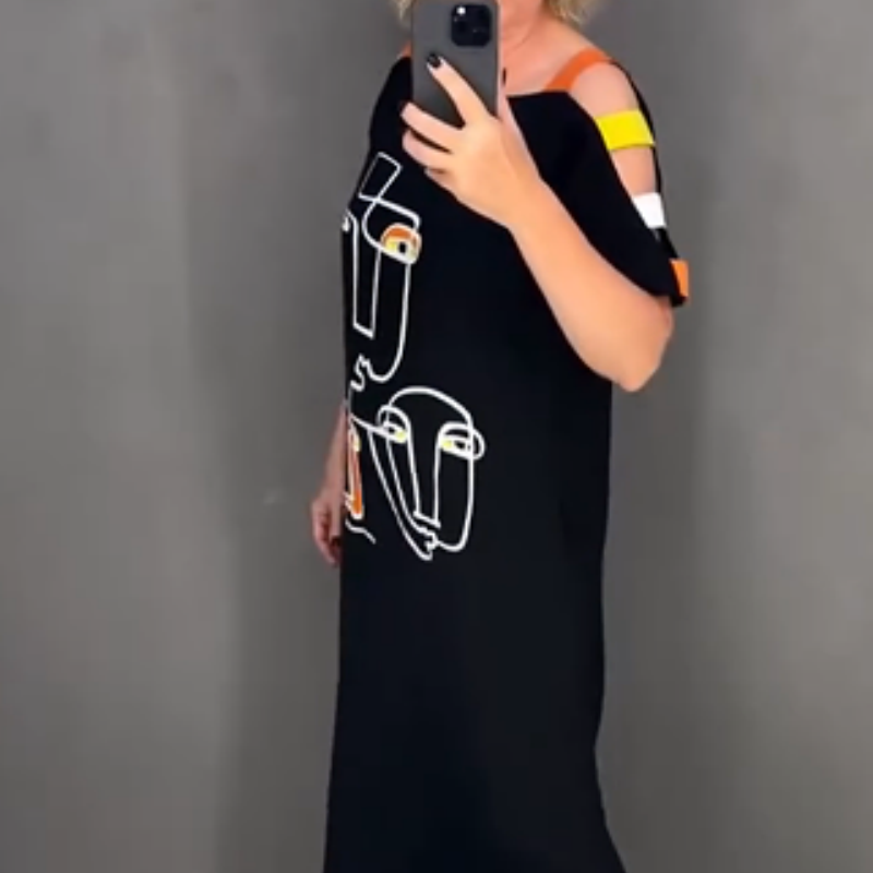 🍂Μοδάτο γυναικείο κοντομάνικο δωρεάν με στάμπα-GR