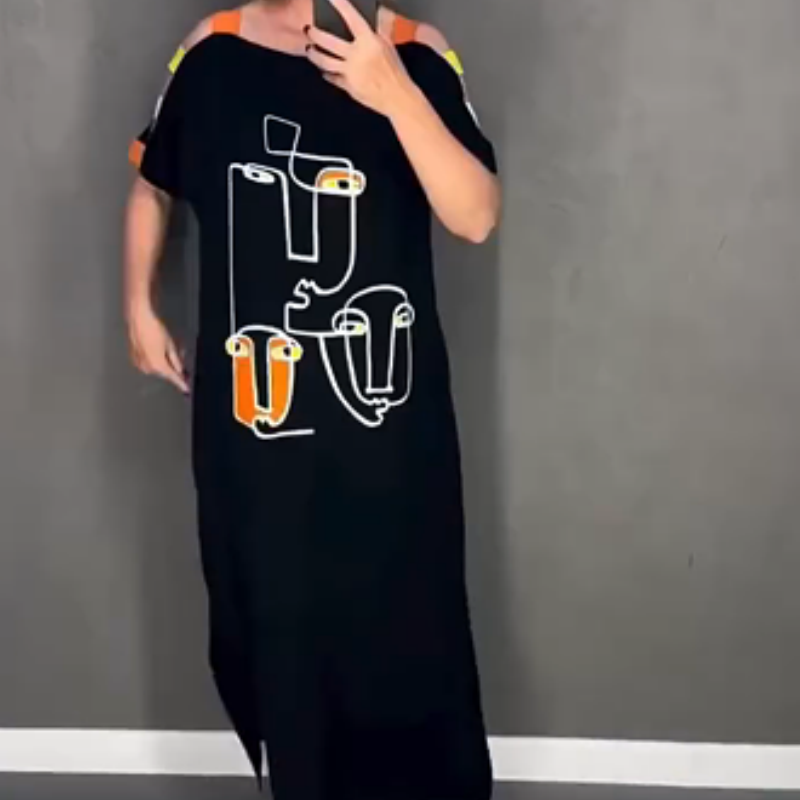 🍂Μοδάτο γυναικείο κοντομάνικο δωρεάν με στάμπα-GR