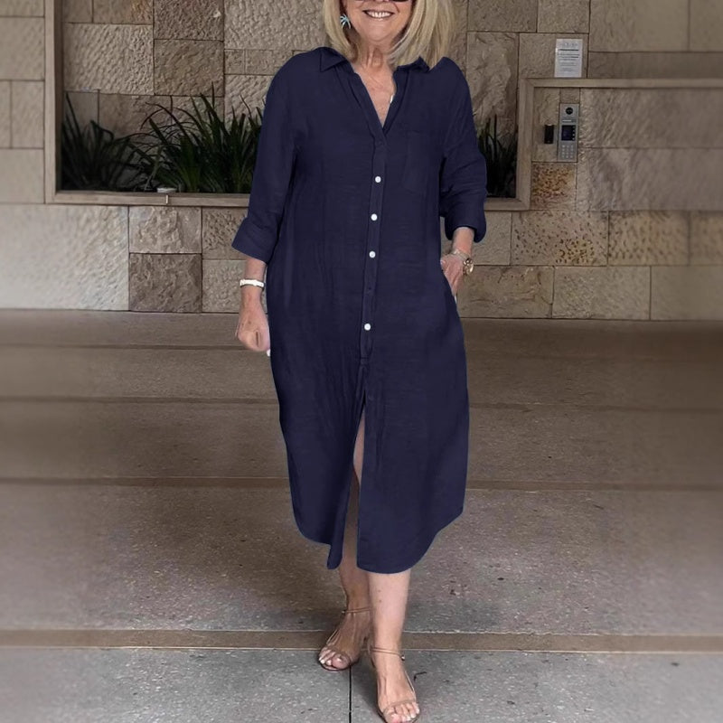 🔥Φαρδύ βαμβακερό λινό δωμένος για γυναίκες-GR