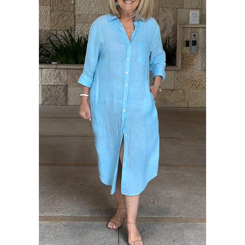 🔥Φαρδύ βαμβακερό λινό δωμένος για γυναίκες-GR