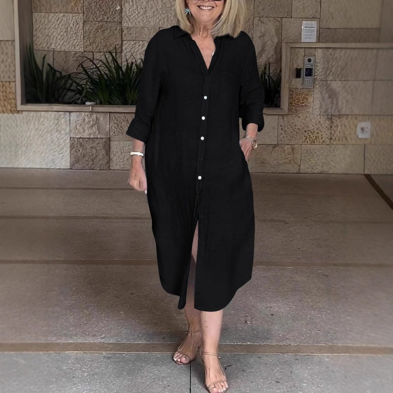 🔥Φαρδύ βαμβακερό λινό δωμένος για γυναίκες-GR