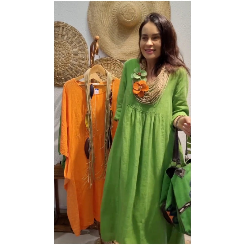 💖Περιορισμένη έκπτωση 20% ΕΚΠΤΩΣΗ💖Γυναικείο μακρυμάνικο λινό δωμένος Boho-GR