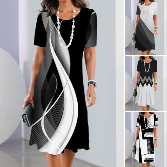 🔥Γυναικείο φόρεμα με τρισδιάστατη εκτύπωση-GR 