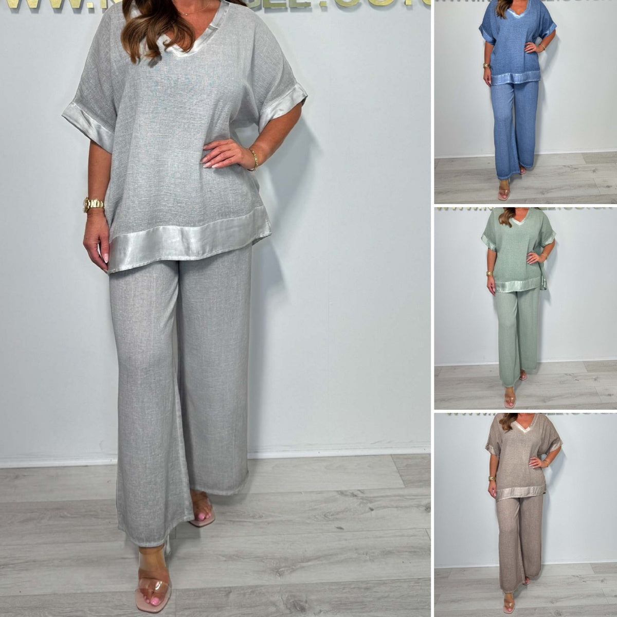 🌷💗Άνετο σετ δοι τεμαχίων με V-neckline-GR