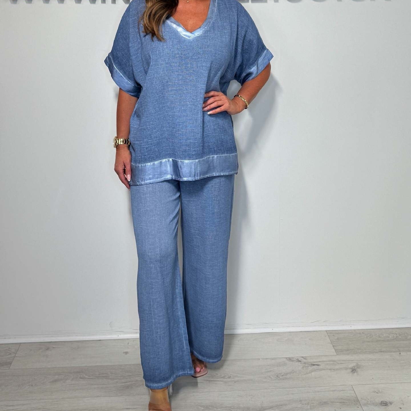 🌷💗Άνετο σετ δοι τεμαχίων με V-neckline-GR