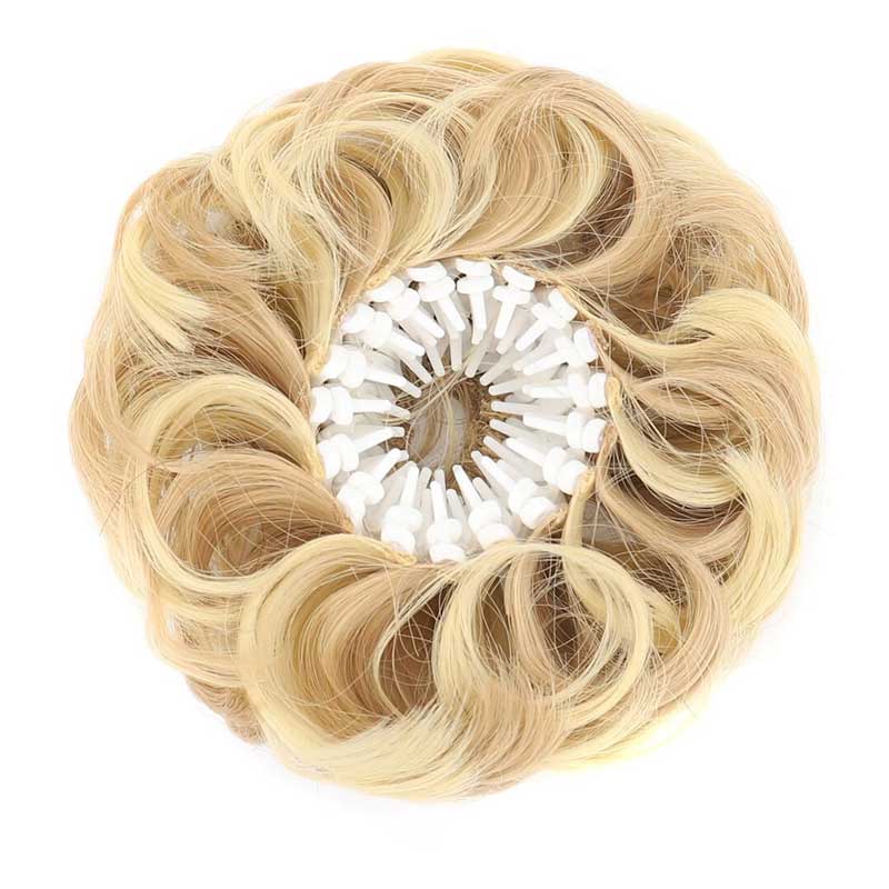 💁‍♀️ Didelė sintetinių plaukų kuodelio dalis su reguliuojamu užsegimu-LT