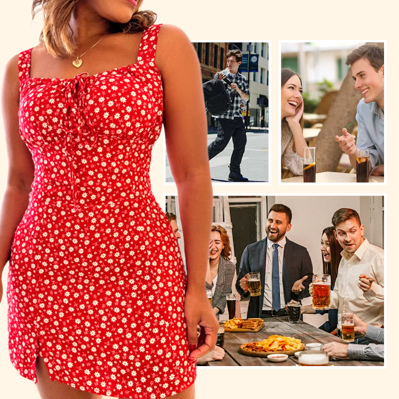 🌸Μίνι φόρεμα με φλοράλ στάμπα και τιράντες-GR