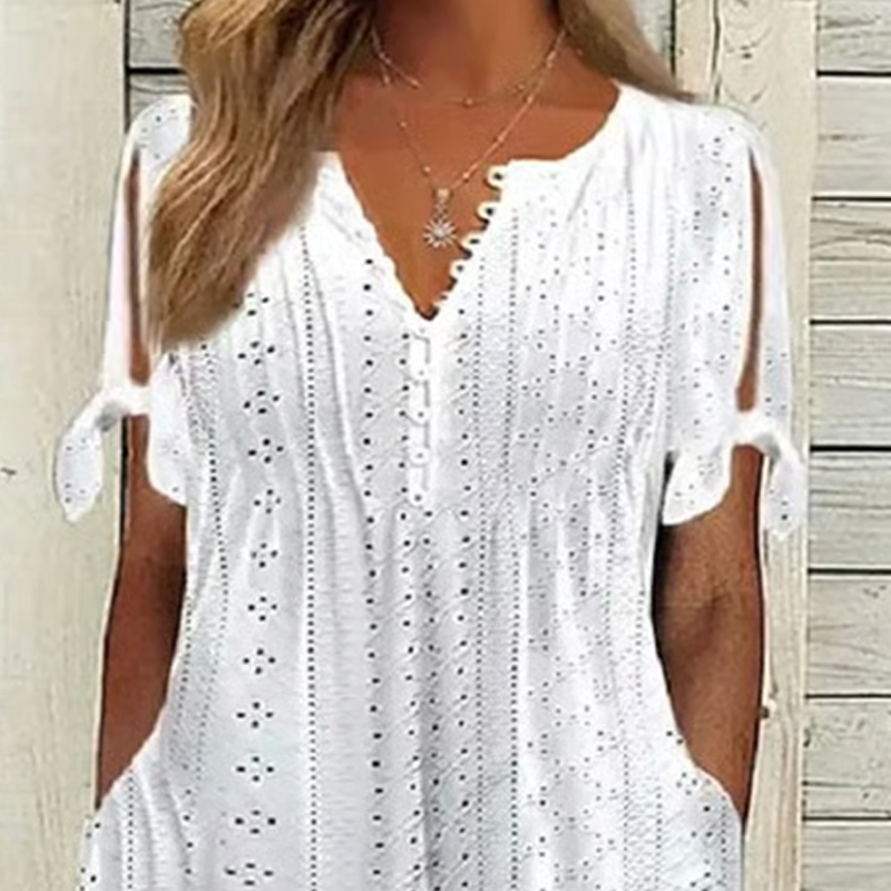 Elegantiška moteriška suknelė su V formos iškirpte-LT