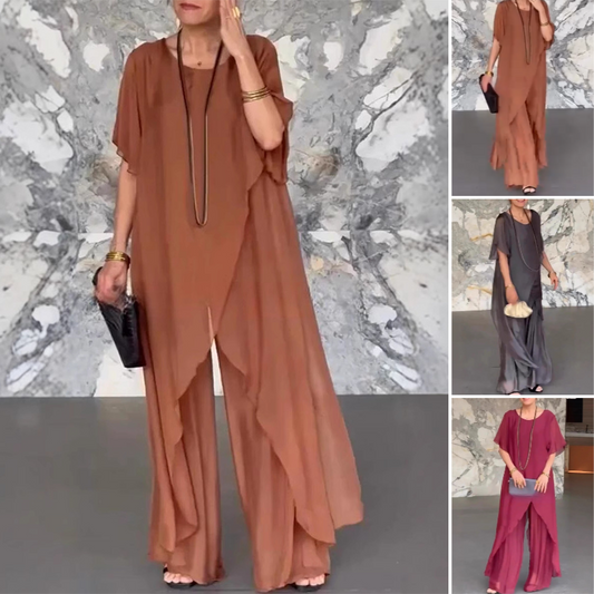🛍️✨ Γυναικείο σετ που αποτελείται από ακανόνιστες μπλούζες και μακριά μανίκια-SK
