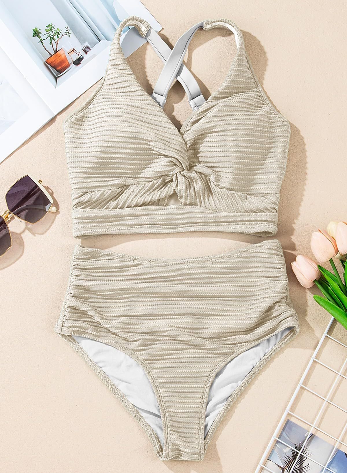 👙Σετ μπικίνι με ψηλή μέζει-GR 