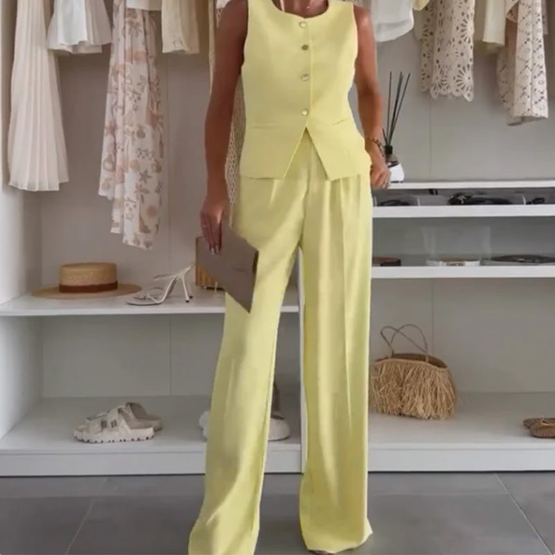 Dámsky top bez rukávov a dlhé nohavice-SK