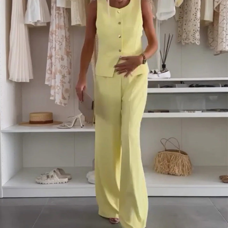 Dámsky top bez rukávov a dlhé nohavice-SK