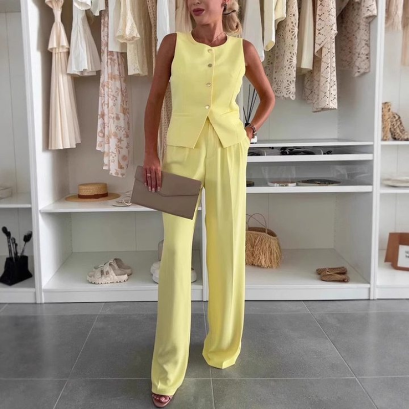 Dámsky top bez rukávov a dlhé nohavice-SK