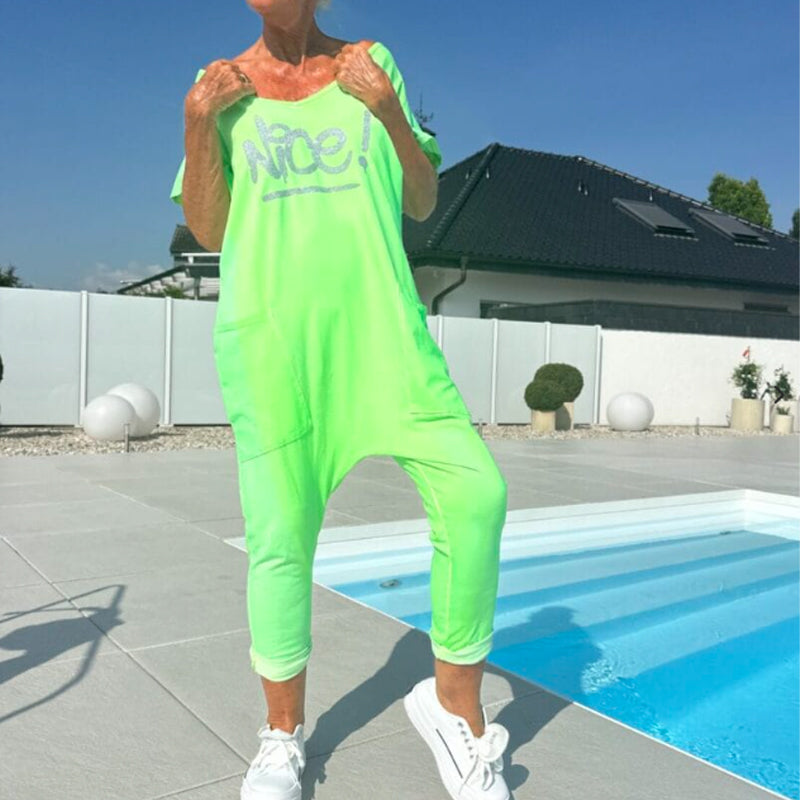 💖【S~5XL】Γυναικεία φόρμα με τυπωμένα γράμματα και μεγάλα μεγέθη-GR