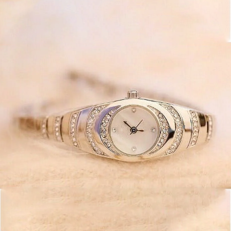 💎Γυναικείο ρολόι με κρυστάλλινο γυαλί ⌚-GR