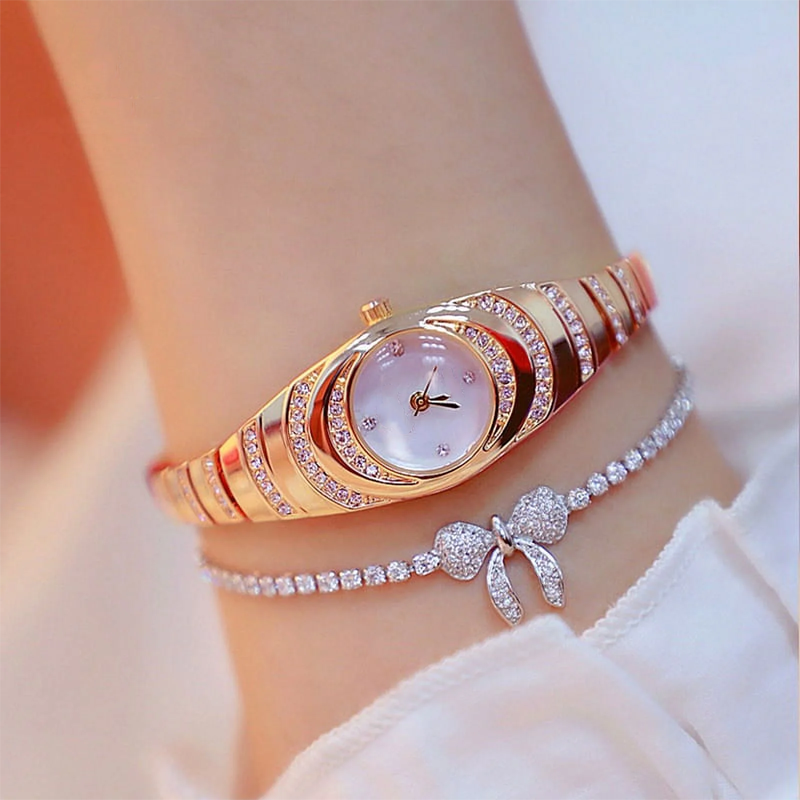 💎Γυναικείο ρολόι με κρυστάλλινο γυαλί ⌚-GR