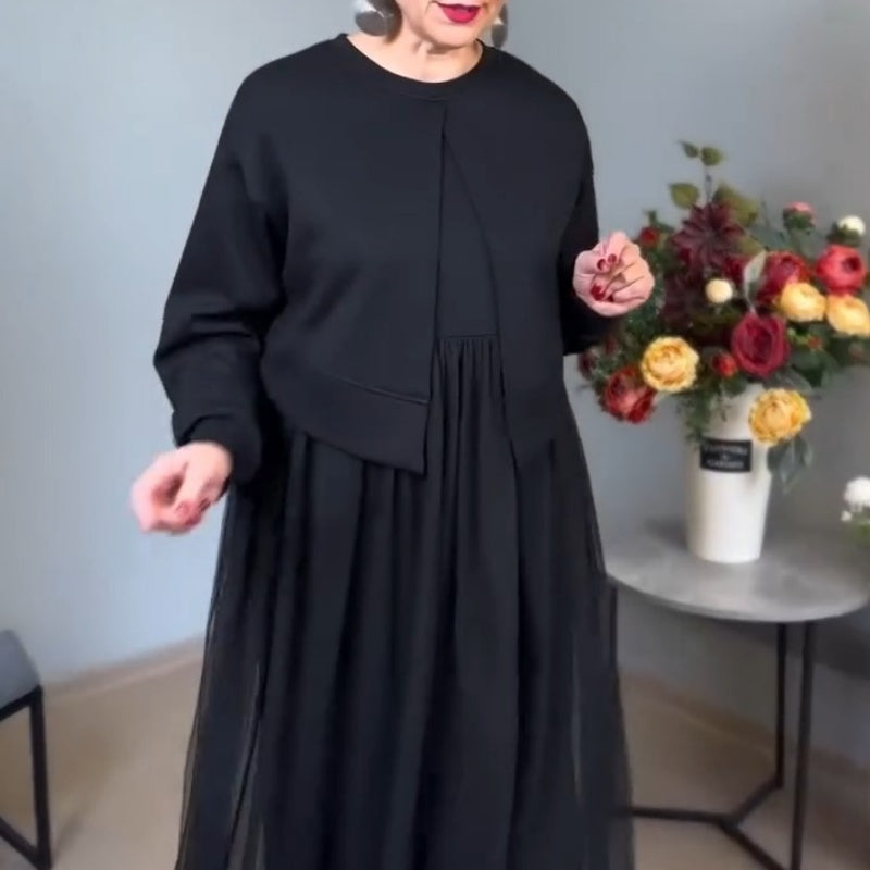 Ilgarankovė suknelė moterims-LT