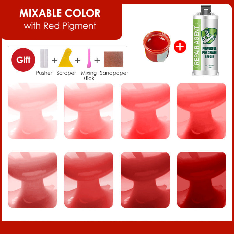 Galingas porceliano remonto rinkinys – dvigubas tūbelė-LT