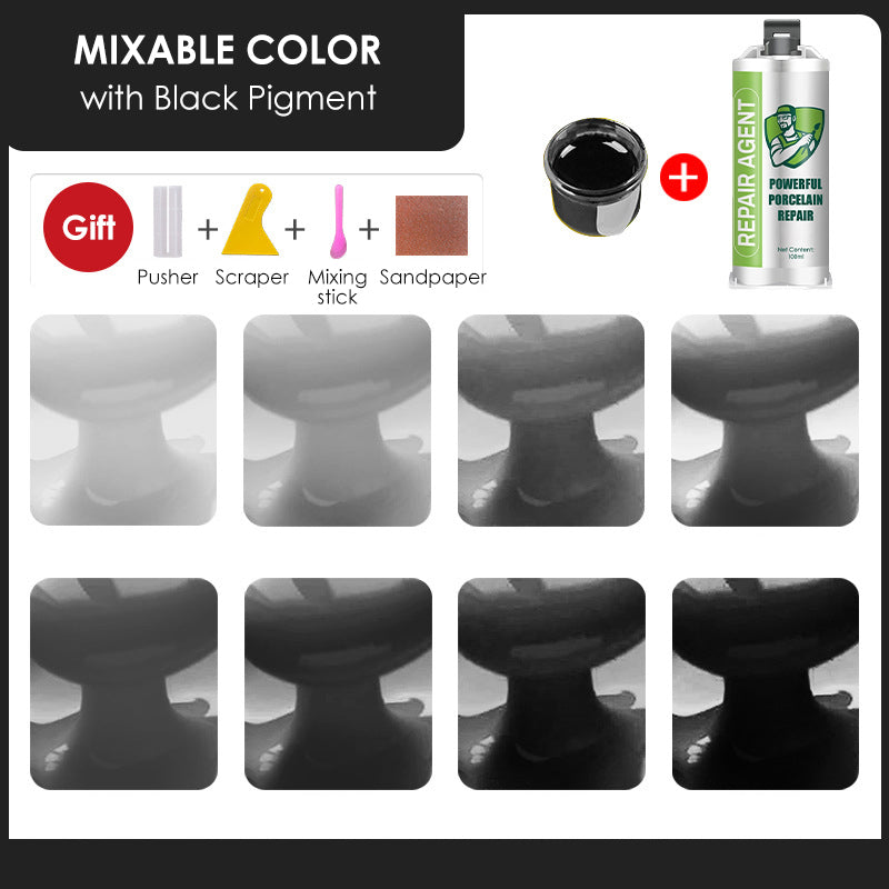 Galingas porceliano remonto rinkinys – dvigubas tūbelė-LT