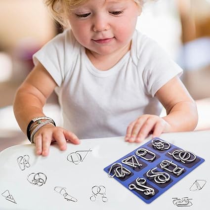 🔥Edukaciniai intelektualiniai žaislai Intelekto atpažinimo žaislai, metalinės dėlionės-LT